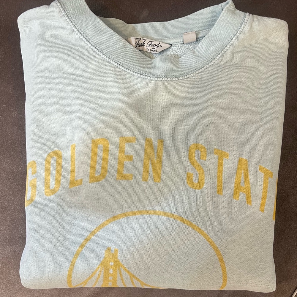Size S Women’s Junk Food Los Angeles Golden State crewneck Sweatshirt green mint